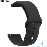 Armband Silikon 20mm Haylou Smartwatch Schwarz von hoher Qualität