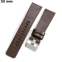 Verkauf Armband 32mm Echtes Leder Braun für Uhr