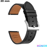 Armband Honor Echtes Leder 20 mm Schwarz - Bester Preis