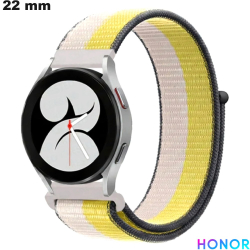 Pulseira Tecido Amarelo relógio 22 mm Honor