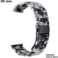 Bracelet Résine montre intelligente Noir Samsung 20mm de qualité