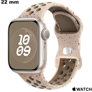 Pulsera Apple Watch de reloj de 22mm Silicone Beige de calidad
