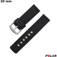 Armband 22 mm Polar Uhr Nylon Schwarz \ Schnelle Lieferung