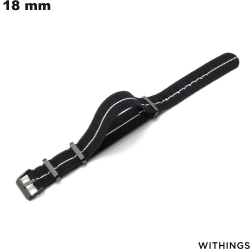 Bracelet Noir Tissu Withings de smartwatch 18mm