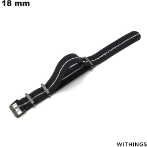 Armband Schwarz Stoff Withings für Smartwatch 18mm | Bester Preis