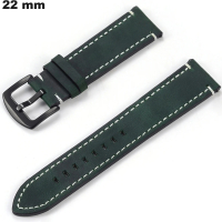 Armband Grün für Uhr Echtes Leder 22 mm - Premium Qualität