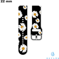 Verkauf Armband Marguerite 22mm Schwarz Haylou Smartwatch Silikon
