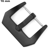 Uhrenband 16 mm kaufen Edelstahl Schwarzes Dornschließe