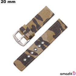 Bracelet Amazfit de montre connectée Tissu Marron 20mm