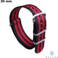 Armbanduhr Smartwatch Schwarz Nylon 20 mm Haylou - Schneller Versand