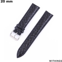 Echtes Lederarmband Schwarz für Withings-Uhr 20mm günstig
