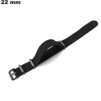 Armband Nylon Schwarz für Uhren 22 mm | Kostenloser Versand ab 20€
