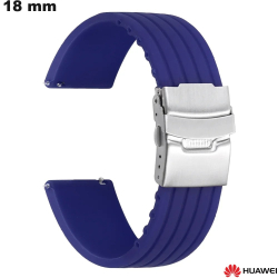 Bracciale 18 mm per orologio Blu Huawei Gomma
