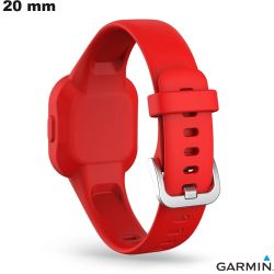 Bracelet Rouge Caoutchouc de smartwatch Garmin 20 mm
