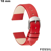 Acheter Bracelet Rouge Cuir véritable 18mm de montre Fossil