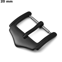 Boucle 20 mm Edelstahlarmband Schwarz Dornschließe günstig