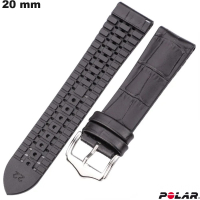 Comprar Pulseira Polar de Borracha Preta 20mm para relógio inteligente