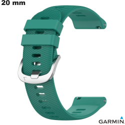 Bracelet 20 mm de smartwatch Garmin Vert Silicone