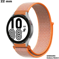 Bracelet Orange 22 mm Tissu Samsung de smartwatch Scratch de qualité
