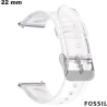 Verkauf von transparentem 22 mm Fossil-Uhrenarmband aus Polycarbonat