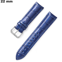 Armband 22 mm Blau Echtes Leder für Uhr # Versand 3,99€