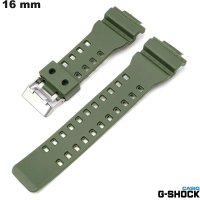 Armband für Casio G-Shock Uhr kaufen, Gummi 16 mm Grün