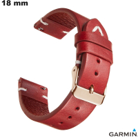Rotes 18 mm Echtlederarmband gebraucht kaufen Garmin