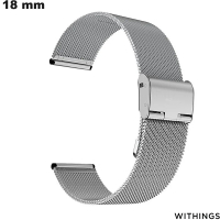Smartwatch-Armband Withings Metall 18mm silberner Qualität