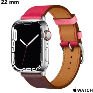Apple Watch Armband kaufen, Smartwatch 22mm Premium Leder Rosa