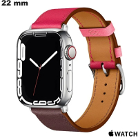 Apple Watch Armband kaufen, Smartwatch 22mm Premium Leder Rosa