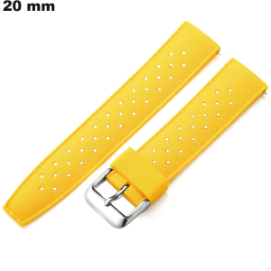 Pulsera de silicona impermeable de 20 mm amarilla de calidad