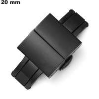 Schwarz Uhrenarmband Kaufen Edelstahl 20 mm Schmetterling