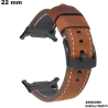 Armband 22mm Marron smartwatch Leer Samsung ● Premium Kwaliteit