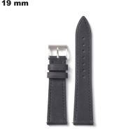 Armband aus echtem Leder 19mm für Uhr Schwarz - Premium Qualität