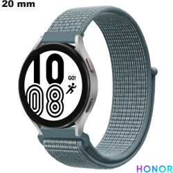 Armband Blau 20mm Smartwatch Honor Velcro Stoff