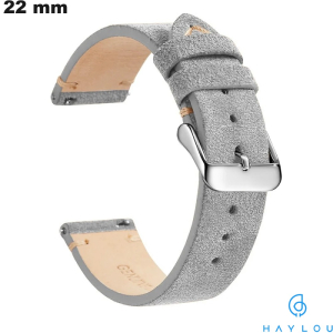 Armband 22 mm Grau Haylou Echtes Leder | Kostenloser Versand