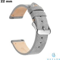 Armband 22 mm Grau Haylou Echtes Leder | Kostenloser Versand