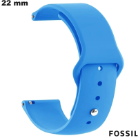 Verkoop Armband 22mm Fossil Blauw Siliconen Smartwatch
