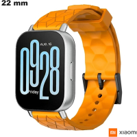 Günstiges 22mm Xiaomi Smartwatch Armband aus gelbem Gummi im Trend
