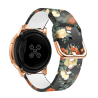 Cheap Black Rubber Bracelet with Garmin Watch Flowers