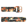 Pulsera de caucho negro con flores para reloj Garmin barata