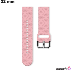 Geometrische Roze Silicone Horlogeband 22mm Amazfit