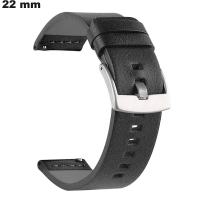 Armbanduhrarmband Schwarz 22mm Raffiniertes PU-Leder ● Versandkostenfrei ab 20€