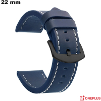 Verkoop 22mm Blauw OnePlus Slimme Horloge Armband van PU Leer