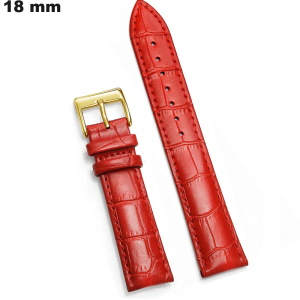 Echten roten Lederarmband für Uhr 18 mm kaufen