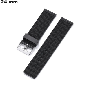 Armband 24 mm für Uhr Polycarbonat Schwarz | Kostenloser Versand ab 20€