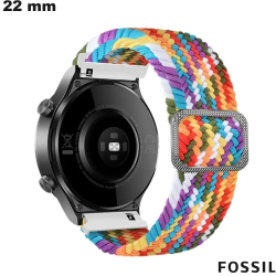 Bracciale multicolore estensibile smartwatch 22 mm Fossil
