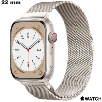 Armband 22 mm RVS Apple Watch voor goedkope horloge