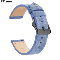 Armband 22 mm Uhr Blau Echtes Leder | Kostenloser Versand