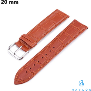 Bracciale 20mm in vera pelle Haylou Marrone per orologio di qualità